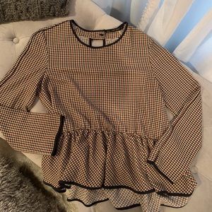 Zara peplum blouse